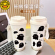 G.DUCKKIDS little yellow duck ghost thermos cup straw student women's high-value large capacity car cold-proof portable coffee cup BXAB13794 ghost food grade stainless steel liner-520ML with lanyard