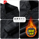 Pierre Cardin leather jacket men's winter velvet thickened warm leather jacket autumn and winter stand-up collar slim retro cycling motorcycle jacket