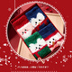Catman Christmas Socks for Women in Autumn and Winter Thickened Coral Velvet Warm Home Christmas Gifts Cute Plush Mid-Stocks 4 Pairs Blue + Green + Turmeric + Red One Size Super Value Catman Gift Box