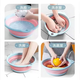 Foldable large washbasin for household pets portable folding bath basin for cats and dogs Folding washbasin - round blue - extra large - 1 piece
