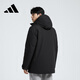 Adidas 25th Winter Black Parka Down Jacket Business Commuting 600 Puff Herren Casual Daunenjacke mit Kapuze