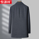Hengyuanxiang cashmere coat men's medium-length wool woolen thickened dad winter coat with down lining for middle-aged and elderly people