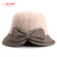 Shanghai Story 2025 New Hat Wool Fisherman Hat Warm Basin Hat Women's Ear Protection Thickened Retro Gift Box Dance Shirt Singing Fan - Off-white Adjustable (53-57CM)