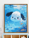 
Qilicai Summer Swimming Pool Sanrio Kulomi IY Digital Oil Painting Hand-painted Filled Colored Cartoon Acrylic Decorative Painting LL16784 Acrylic Painting + Professional Oil Canvas + Multiple Professional Paintings