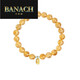 Banach Zenyuan Citrine Bracelet Women's 999 Gold Fortune Tag Bracelet Citrine Beads 8mm