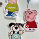 Pick-up cat cross-border piglet Peppa Pig cute cartoon water-absorbent quick-drying hand cloth thickened bathroom hand towel hanging type children's overalls dog