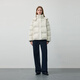 PRICH 90% goose down simple hooded cloud puff short down jacket winter women 39 ivory white XS 155