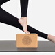 WEME high-density cork yoga bricks leg press auxiliary tools fitness yoga dance Pilates non-slip exercise bricks wood color 22.6*15*7.5cm (750g/Shore hardness 80)