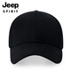 Jeep (JEEP) solid color baseball hat for men and women, spring and autumn new fashion Korean version casual outdoor travel youth peaked cap A0601 black one size (56-61cm) adjustable