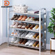 DSRAWMYT stainless steel shoe rack multi-layer household bold simple space-saving door dormitory simple modern storage rack shoe rack