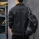 2025 winter velvet warm sherpa denim jacket men's American retro washed work jacket lapel cotton coat blue black velvet original high quality L recommended 110-125Jin Jin equals 0.5 kg