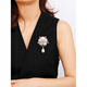 SNQP golden cherry blossom brooch corsage brooch women's accessories Korean style simple white gift box
