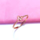 Yongsi 585 purple gold shiny fashionable hollow flower ring 18K color gold plated clover ring flower ring (open