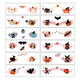 Beautiful Halloween decoration makeup stickers pumpkin tattoo stickers dress up face stickers makeup props face accessories stickers jewelry Halloween glitter 12 sheets set B non-duplicate
