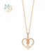 Chow Sang Sang Riding the Wind and Waves Diamond Pendant Love Secret 18K Gold Heart Anchor Pendant 92432P Pricing