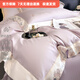 Mercury series high-end class A 200-count long-staple cotton four-piece set pure cotton embroidered quilt cover sheet fitted sheet for naked sleeping on the bed Dielianhua-Dream Purple bed sheet style 1.5 four-piece set-quilt cover 200x230