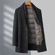 SEVEN 7 Seven brand double-sided woolen coat men's mid-length winter thickened warm dad coat with removable down liner 6809 black (down liner) M 170/48