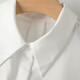Late White New Product 2025 Autumn Style Lapel Cotton Shirt Casual Commuting Workplace Mid-Sleeve Shirt Women White S