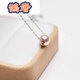 Queshe seawater pearl necklace single clavicle chain specially selected goddess pendant clavicle passerby perfect circle pendant 8-8.5mm