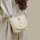 MILLIE S genuine leather bag for women 2025 new fashion versatile crossbody bag high-end portable bucket bag beige
