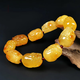 Amber style, one thing, one picture, one certificate, beeswax bracelet, Pixiu bracelet, men's style, natural amber carved Russian material, 20.85g, 18*13*11mm