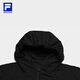 FILA Official Men's Cotton Clothes 2026 Spring New Fitness Sports Simple Loose Warm Hooded Jacket Dark Black-BK L 175/96A/L