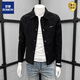 ROMON 2025 new spring and autumn jacket men's handsome trendy lapel imitation suede autumn top men's trendy jacket black M (recommended 90-110Jin Jin equals 0.5 kg)