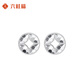 LIU GUI FU JEWELRY platinum earrings for women 2025 new platinum crushed matte money earrings Valentine's Day birthday gift for girls 1.98g platinum crushed matte money earrings