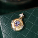 18K Gold Natural Tanzanite Pendant Natural Diamond Inlaid Exquisite Daily Tanzania Does Not Include Chain