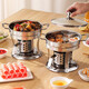 Small hot pot for one person, alcohol stove for one person, commercial Yuanyang boiler, soup pot, household stainless steel pot, outdoor stainless steel Jiuding stove (free 3 cans of fuel) + large single flavor pot 19cm