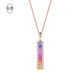 Private Jewelry Natural Color Sapphire Jewelry Pendant 18K Gold Diamond Necklace Fashionable Rainbow Customized 0.47 Carat Natural Color Sapphire Pendant Chain not included (chain available separately)