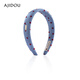 AJIDOU Ajidou hair accessories women's love polka dot fashion headband fabric high skull headband daily versatile light blue 1 piece