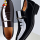 Scarecrow (MEXICAN) lace-free leather shoes autumn trend men's gloss leather shoes casual shoes breathable foot cover youth versatile pointed toe large size 9921 gloss black foot cover 38