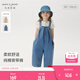 MARC&JANIE Girls' Soft and Comfortable Overalls Baby Cotton Jumpsuit 2025 Spring and Autumn 250282