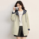 Sllsky Small Windbreaker Jacket Women's 2025 Autumn Women's New High-end Casual Loose Jacket Women's Light Khaki L