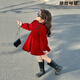 One-year-old girl baby clothes winter scratching dress Chinese style children's clothing new New Year 2025 girls plus velvet baby Yang red plus velvet high quality 90
