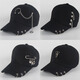 Hat summer women's trendy Korean version versatile outdoor fashion baseball cap student couple travel leisure sun protection peaked cap for women double chain = pink adjustable