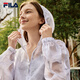 FILA Official Women's Woven Jacket 2025 Summer Fashion Casual Loose All-over Printed Hooded Top
