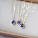DR-FLVVS Fat Donglai Quality Tanzanite Necklace Japanese Akado Natural Women Light Luxury Retro Amethyst 18 Gold Birthstone Amethyst Tanzanite Necklace