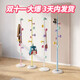 Children's clothes hanger floor-standing Internet celebrity mushroom clothes hanger girls' bedroom pole coat rack small space bag holder cream white beautiful storage-easy hanging and removal