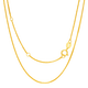 China Gold (CHINA GOLD) 18K gold necklace women's gold chain plain chain Chopard chain o-shaped water wave chain matching chain set birthday gift for girlfriend Chopard chain/gold color/about 1.05g