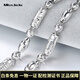 Miss JuJu pt950 platinum necklace men's platinum dragon column olive barrel bead chain bamboo round bead chain atmospheric thick chain weight 12.72g length 50cm thick about 2.8mm