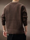 Xiaohongshu's hot style high-end American vintage Henry collar men's sweater autumn new fashion brand loose lazy style coffee one size S
