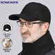 Romon baseball cap autumn and winter wool hat men's duck tongue thickened warm and windproof gift for the elderly and father