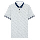 HENRY GRANT Henry Grant 2025 Summer Printed Logo Contrast Color POLO Shirt Men's Trendy Short-Sleeved Lapel T-Shirt White (QST242730U366) One Size 46 (170/92A)