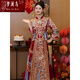梦澜鸟凤冠霞帔嫁衣全套秀禾服婚服大码胖MM新娘结婚感中式婚纱龙凤褂女 兰庭 S