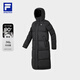 FILA official women's mid-length down jacket 2025 winter 90 goose down high-pile 740+ warm and cold-proof jacket