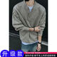Xiaohongshu's hot style American vintage Henry collar sweater for men in autumn and winter, lazy style inner sweater cleanf floral gray upgraded version 90 buyers choose M M