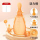 Quchen baby food bag, rice cereal suction bag, fruit puree bag, rice cereal bag, rice cereal suction bag, fruit puree bag, silica gel, baby food bag, orange 180ml, 1 pack, straight drinking head + food spoon, free straw