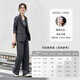 Fanximan old money style gray suit suit for women new casual suit trousers two-piece set high-grade gray M